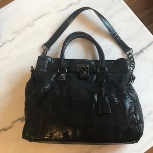 Black Michael Kors Large Hamilton Tote